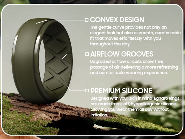 Silicone Wedding Bands Mens Rubber Rings