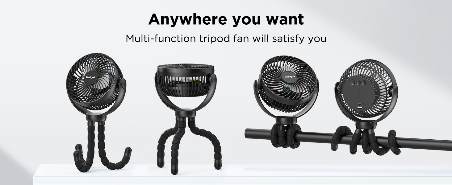 Multi-shape stroller fan