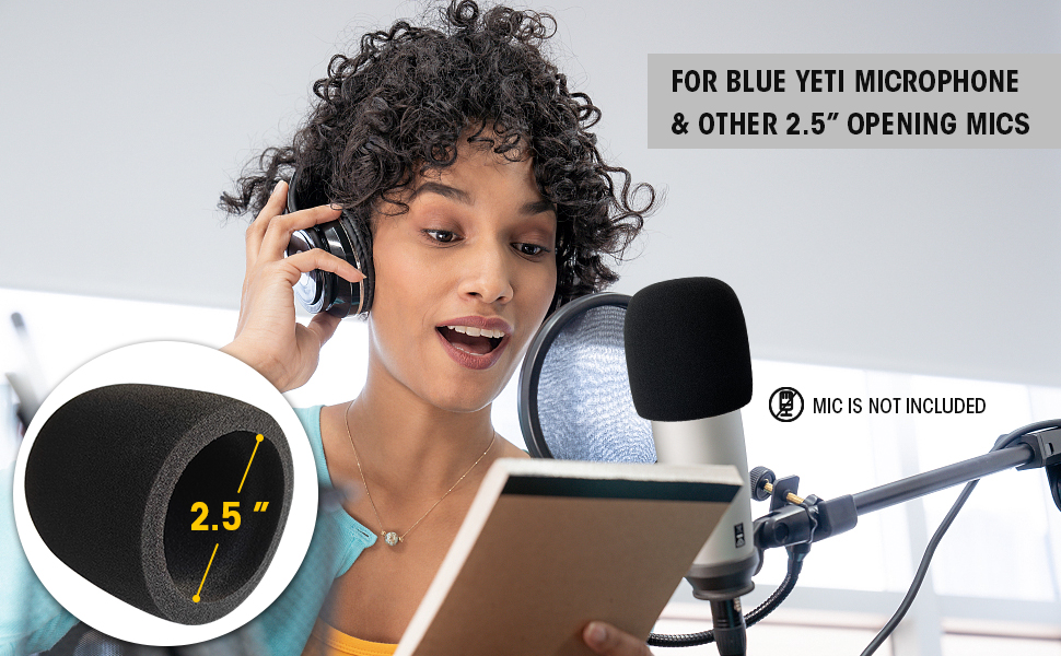 VELKPRO Mic Cover Foam Microphone Windscreen, Condenser