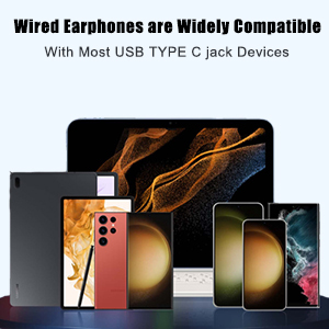 USB C Type C wired earbuds