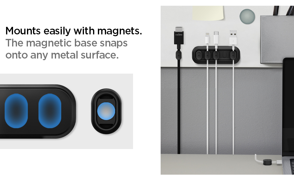 Spigen LD101 Cable Holder, Cable Management, Desktop