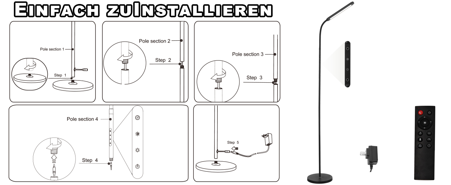stehlampe leselampe