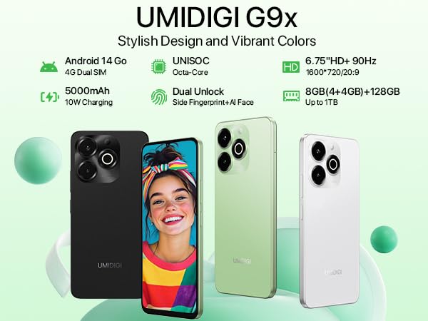 UMIDIGI G9x スマホ Amazon.com: UMIDIGI G9x Unlocked Phones,Android 14 Go Unlock