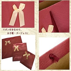 Amazon Pkpohs ギフトバッグ 5枚セット プレゼント ラッピング 紙袋 手提袋 贈り物 包装紙 ギフト リボン付赤 L ギフトバッグ 袋 文房具 オフィス用品 Amazon Pkpohs ギフトバッグ 5枚セット プレゼント ラッピング 紙袋 手提袋 贈り物 包装紙 ギフト リボン付赤 L ギフトバッグ 袋 文房具 オフィス用品