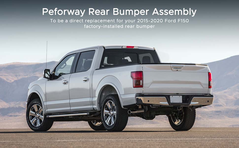 Rear Bumper Ford F150 2015 2016 2017 2018 2019 2020 Pickup Chrome