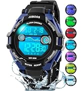 Juboos Kids Digital Watch for Boys Girls 5-18, 7 Colors LED Light Kids Sports Outdoor Wristwatch,...