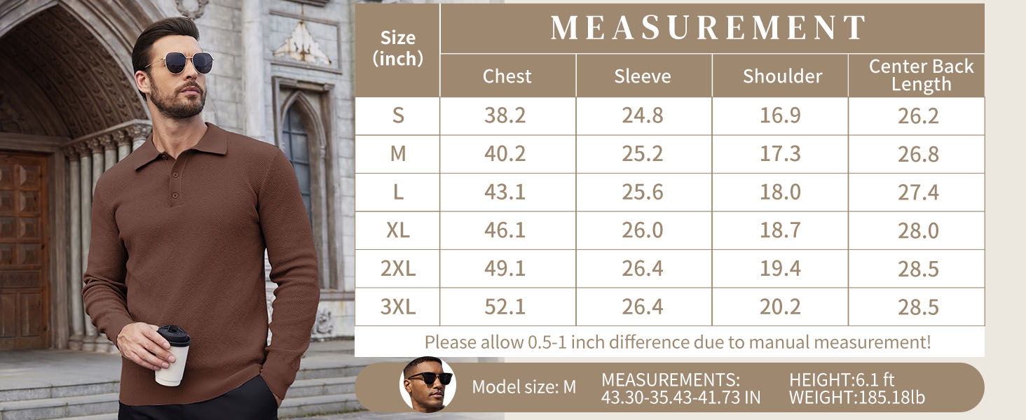 Men&amp;#39;s Polo Knit Button Pullover