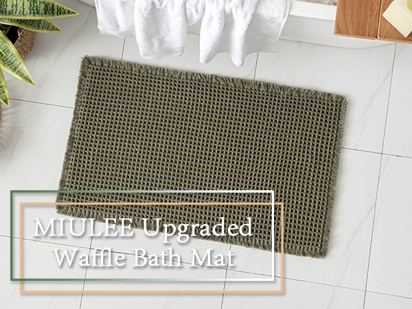 Amazon.com: MIULEE Set of 2 Christmas Waffle Bathroom Rugs, Super