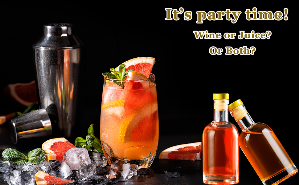 Danmu 20 Pack Glass Bottles, 3.3oz Small Glass Bottles