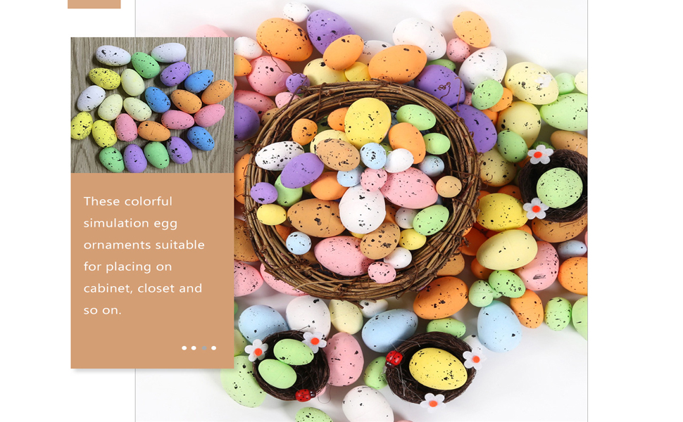 Abaodam Colorful Mini Easter Eggs Bulk Decorative Foam Easter Eggs for DIY Crafts