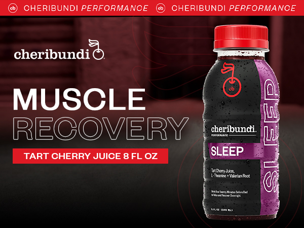 Cheribundi Tart Cherry Juice Sleep | Tart Cherry Juice with L-Theanine & Valerian Root 