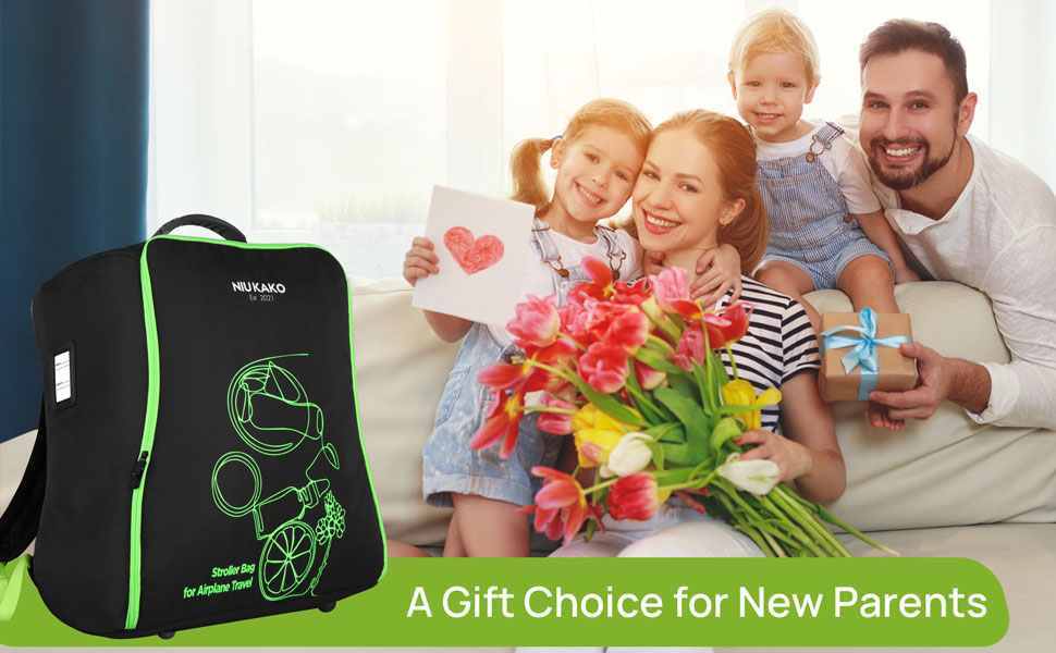 Niu Kako Padded Stroller Bag for Airplane Travel Compatible