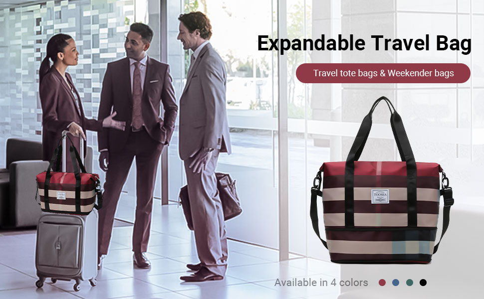 Large Capacity Weekend Expandable Duffle Bag with Luggage