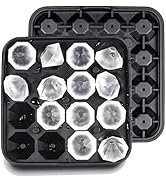 Gwindrise Tiny Diamond Ice Molds Fun Shapes, Silicone Mini Diamond-Shaped Ice Cube Trays 16 Cubes...