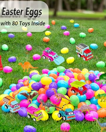 Plastic Easter Eggs Basket Stuffers Party Favors for Kids Easter Egg Hunt