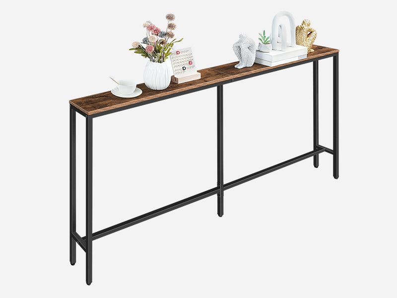 MAHANCRIS Skinny Console Table, 63" Narrow Sofa Table