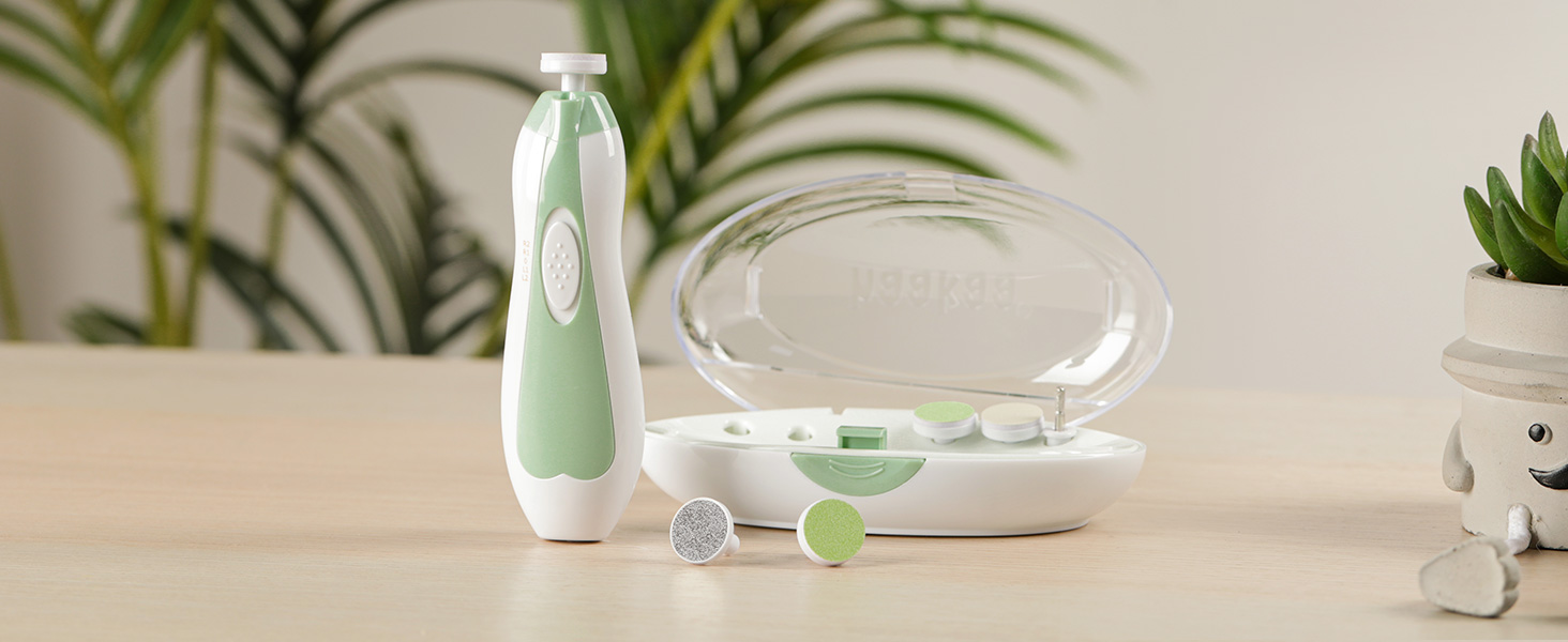 haakaa Baby Nail File Electric Baby Nail Care Set with LED