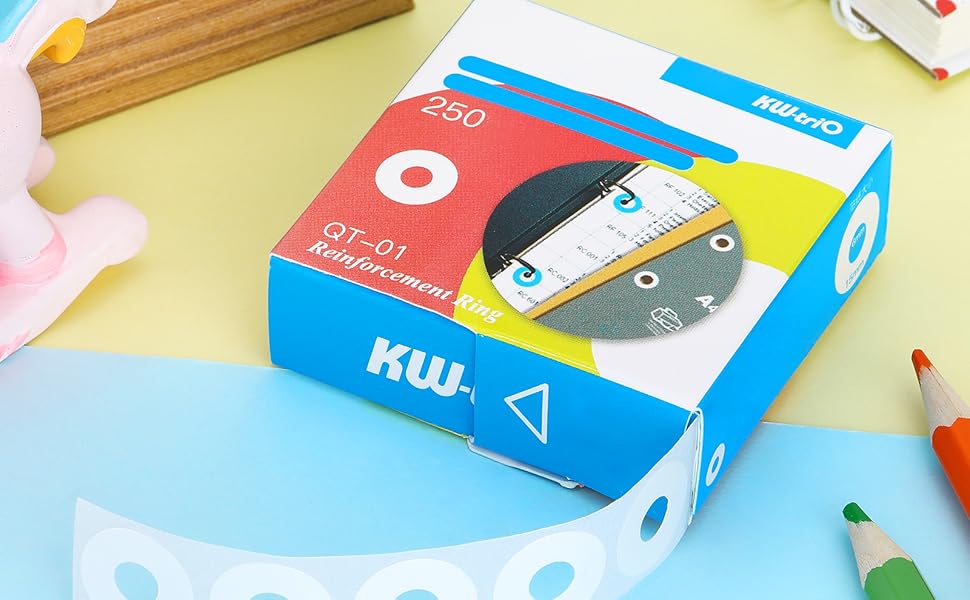 Greoer 250 Pack Ring Binder Hole Reinforcers, Labels for Ring Binders, Hole Punch Stickers