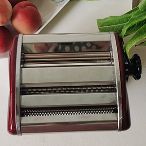Stainless Steel Manual Noodle Maker with 2mm & 4mm Cutting Blades Durable Hand Crank Pasta Machine