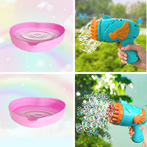Bubble Machine Gun for Kids age 3 4 5 6 7 8 year old