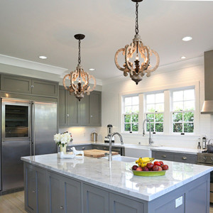 Farmhouse wood chandelier