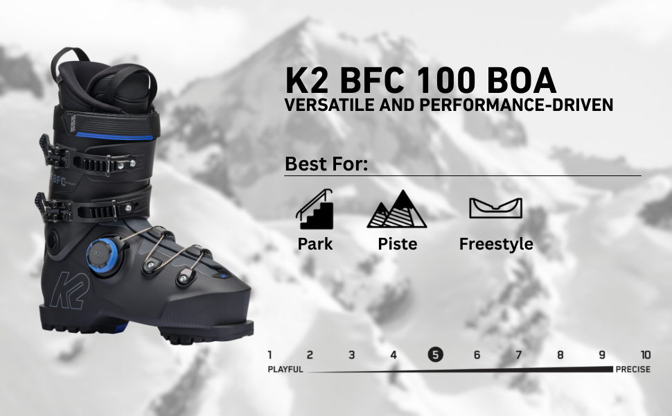 Amazon.com : K2 BFC 100 BOA Mens Ski Boots, 24.5 : Sports