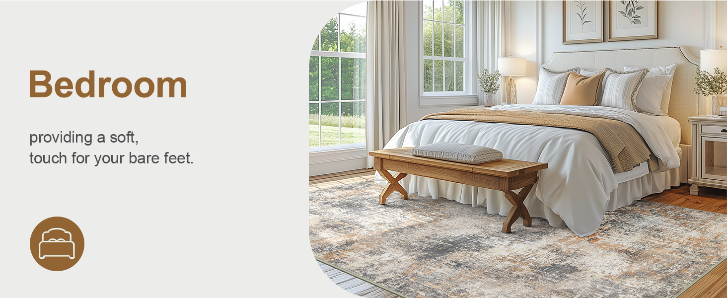 Bavni Rug 6x9, Durable StainResistance Living Room Rugs