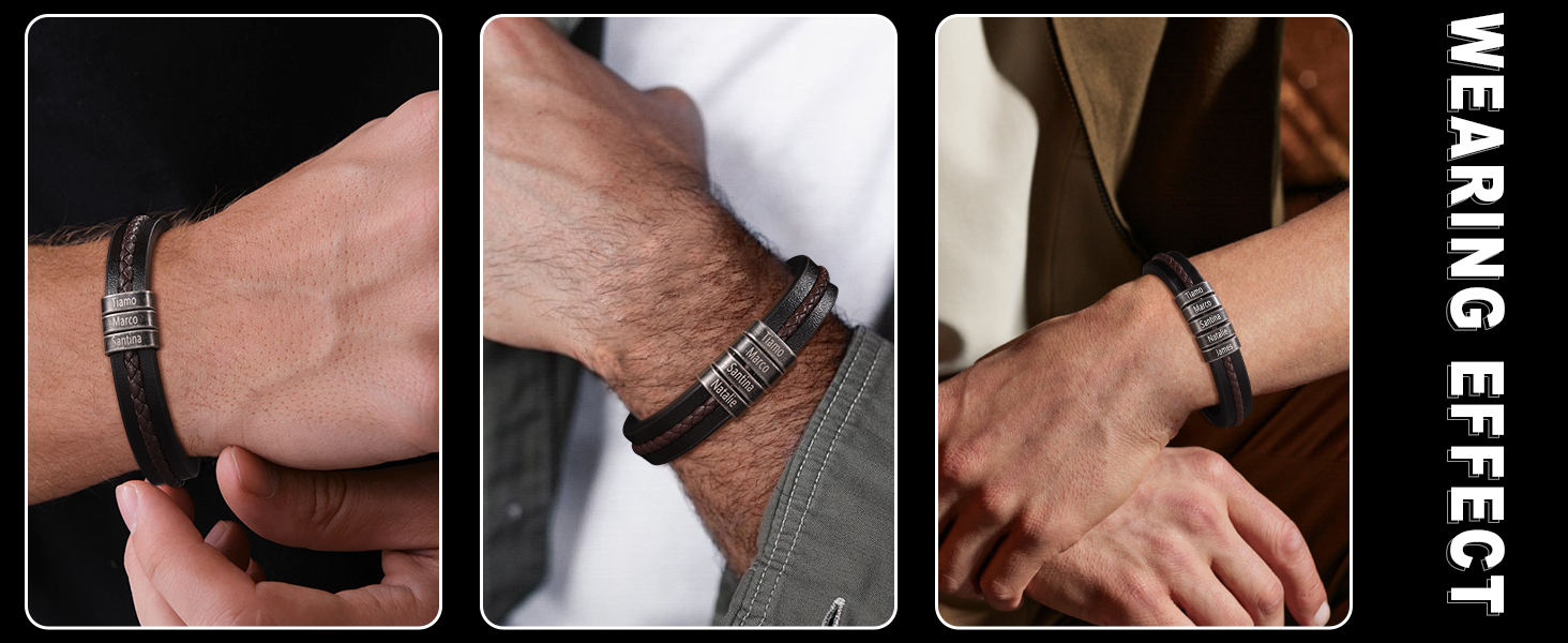 Custom Leather Bracelet for Men