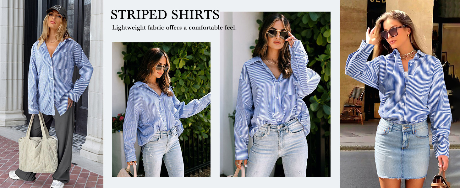 striped long sleeve shirt women