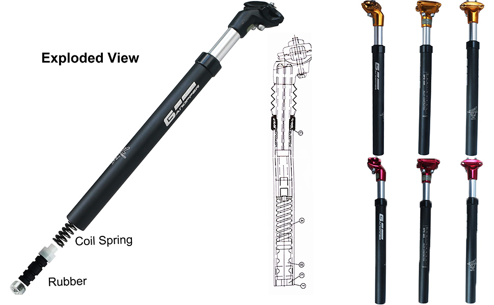 Suspension Seatpost Explosion diagram