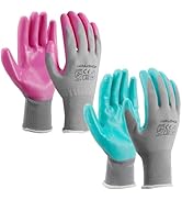 HAUSHOF Garden Gloves for Women, Nitrile Coated Working Gloves, for Gardening, Restoration Work, ...