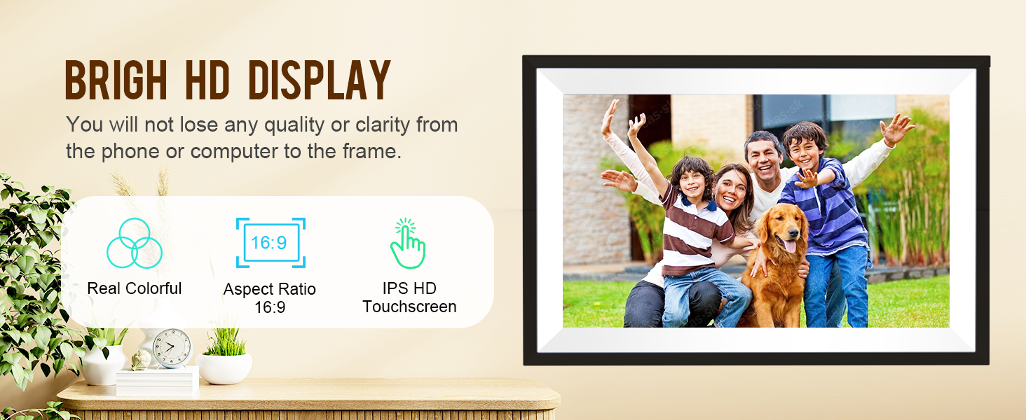 Digital Picture Frame Gift for Mom 15.6 inch Large Digital