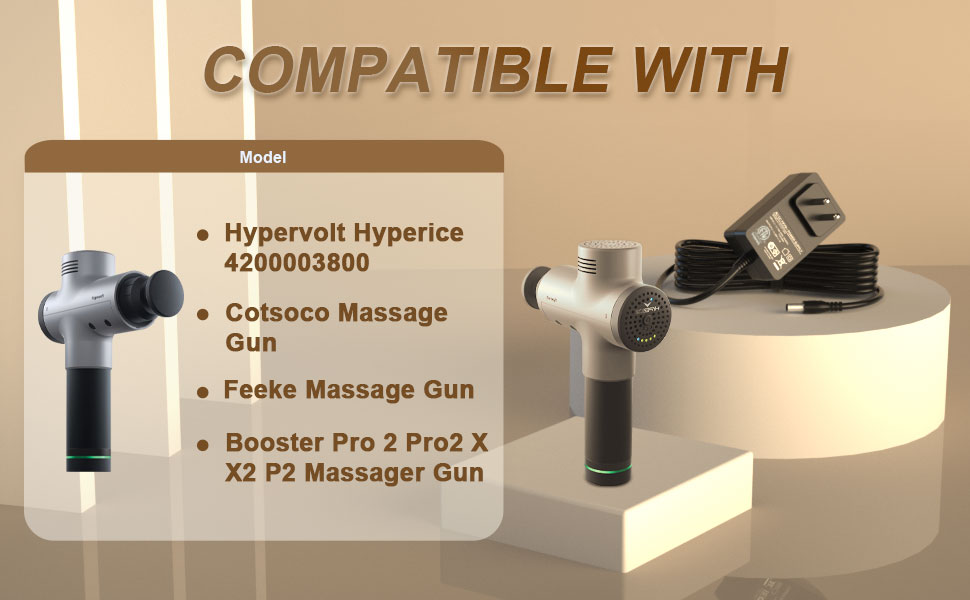 Making it a convenient replacement charger for your massage gun, whether at home or on the go.