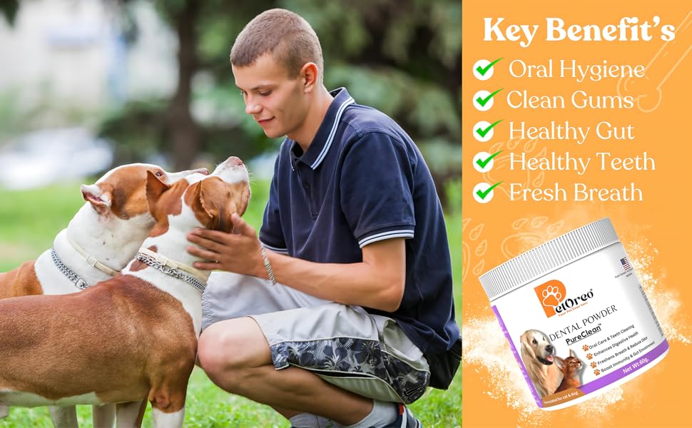 dog breath freshener tooth powder plaque probright advanced  dental petlab teeth cleaner 