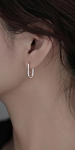 sterling silver hoop earrings