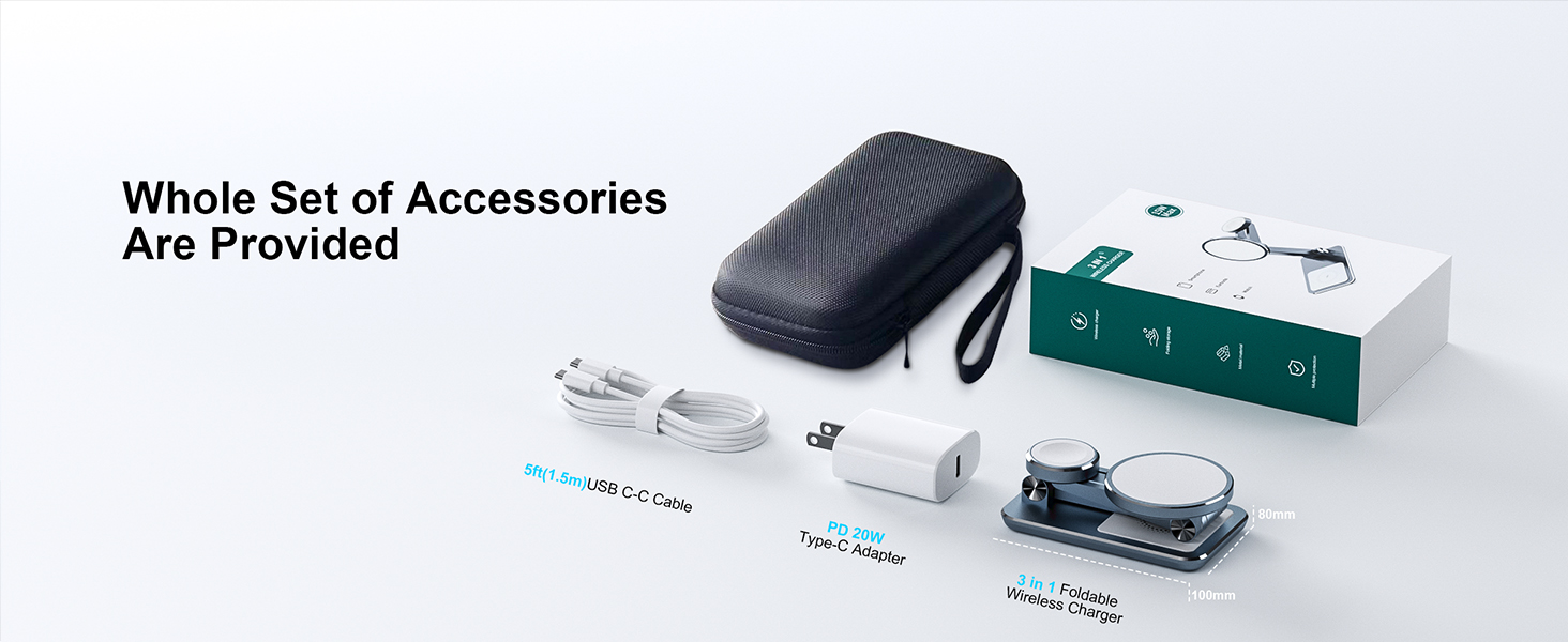 cargador 3 en 1 para iphone reloj y airpods,phone watch airpods charging station