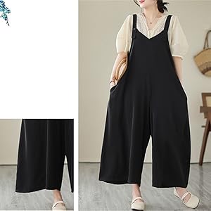 Amazon | [ZHONGJUE] レディース サロペット ワイド