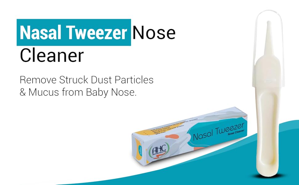 Zikku baby nose cleaner safe and soft nose cleaner children and newborns for children, nasal twiser/nasal placker for baby, remove dust particles to use easily and remove mucus for comfortable breathing (white) (white) AHC nose tweezers