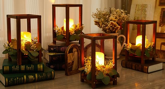 Amazon.com: Neoflavie 12 Set Wooden Wedding Lantern