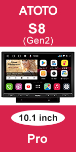 ATOTO S8G2104PR Bluetoothユニット ATOTO S8 Pro S8G2104PR-A Podwójne DIN Andriod Sprzęt wideo