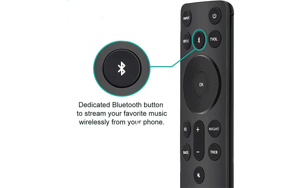 New Bluetooth Replacement Remote fit for Vizio 2.1 5.1 Home