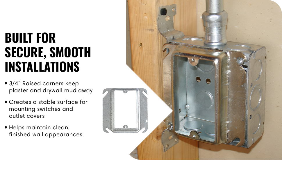 Plaster Ring Mud Ring, Blank Wall Plate Cover, Junction Box Blank Outlet Cover