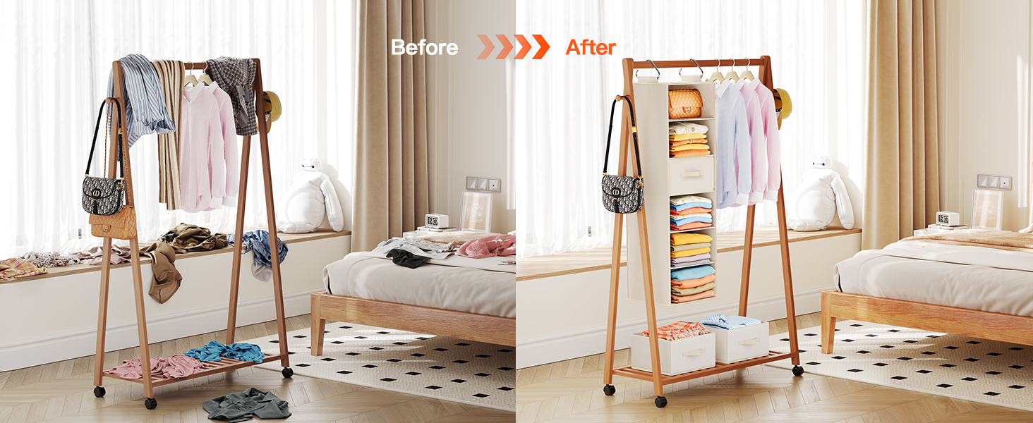 Hanging Closet Organizer and Storage Shelves