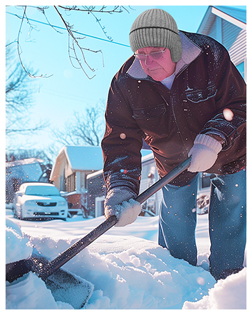 Snow shoveling warm hat