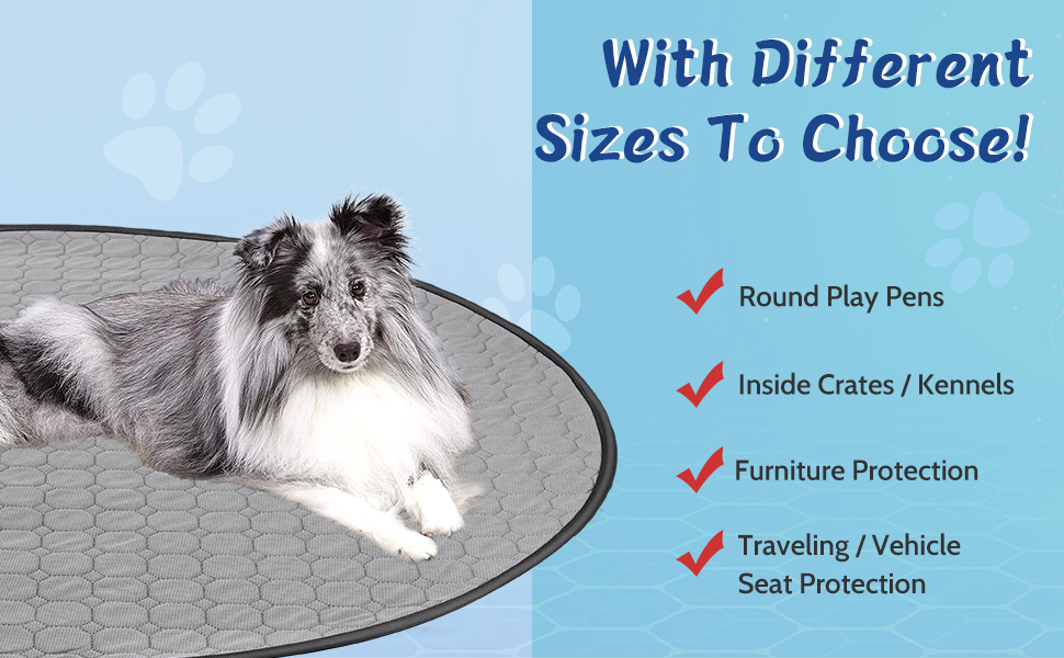 ULIGOTA Round Dog Pee Pad 2 Pack 36" Whelping Puppy Mat