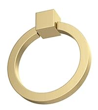 RZDEAL 12 Pack Solid Antique Brass Pulls Ring Drawer Pulls