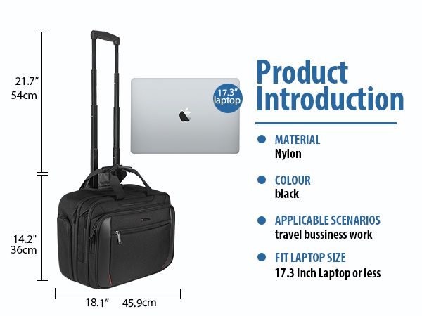 Amazon.com: EMPSIGN Rolling Briefcase Laptop Bag,17.3