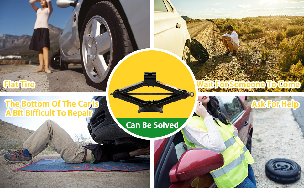 Car Jack Kit Scissor Car Jack Max 3 Ton(6613lbs) Capacity