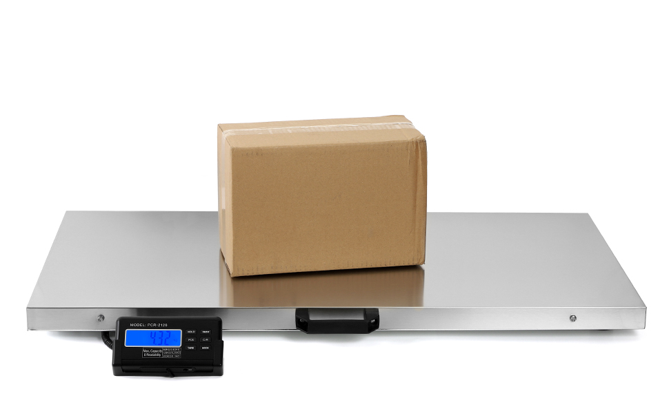 Large package shipping scale with large platform