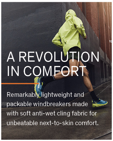 Gore Wear windbreakers are lightweight, packable, and made with anti-wet cling fabric